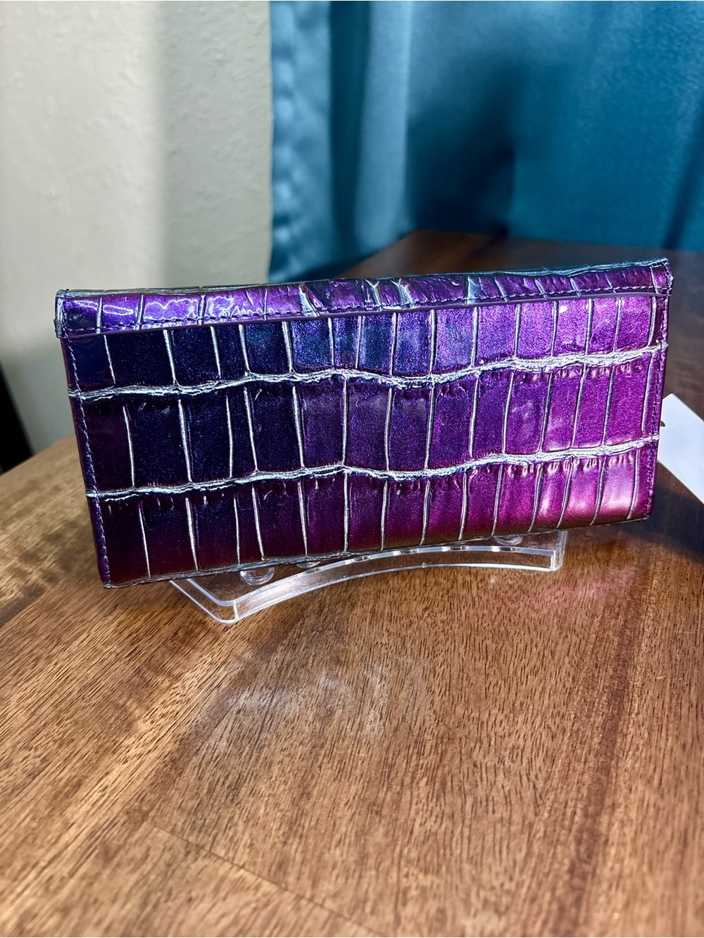 Brahmin NWT Melinda & Veronica - Heroic Purple Kingstone - Shimmer Color Shift - Picture 11 of 17
